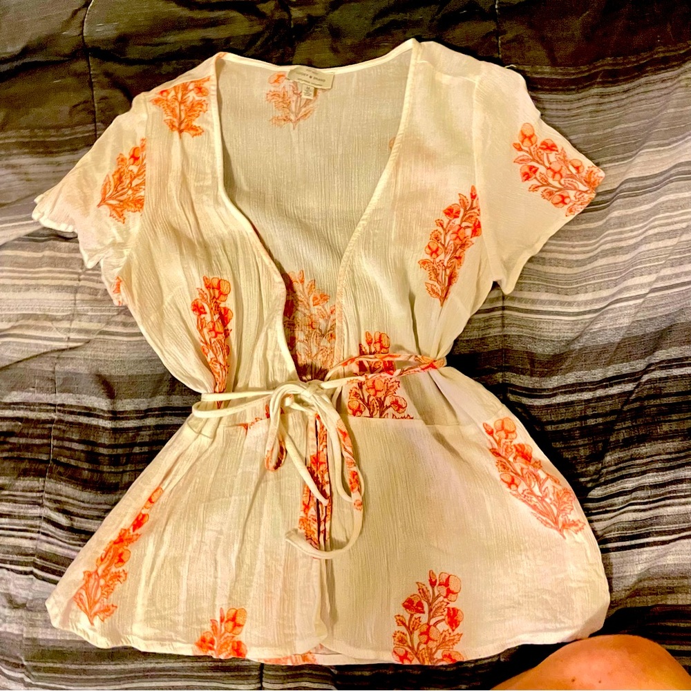 Lucky Brand wrap blouse